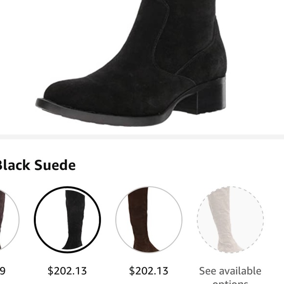 NEW BORN LEATHER black over the knee boots Size 8 - Picture 13 of 14